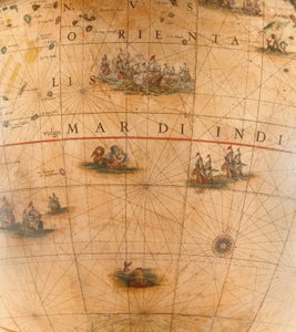 Groot paar bibliotheekglobes, de aardse 1645/48, de hemelse na ca. 1630 door Willem Blaeu