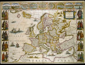 Kaart van Europa door Willem Blaeu