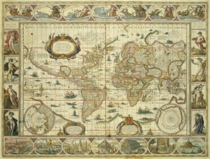 Nova Orbis Geographica ac Totius Terrarum Hydrographica door Willem Blaeu