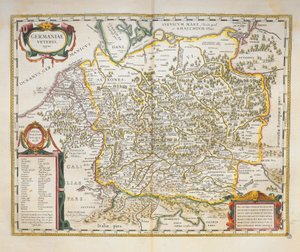 Veteris Germany uit Theatrum Orbis Terrarum door Willem Bleau, Amsterdam