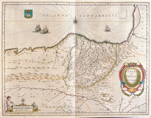 gebied met Bilbao als middelpunt en dat zich uitstrekt van S door Willem Blaeu