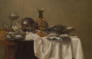 Ontbijt Stilleven door Willem Claesz. Heda