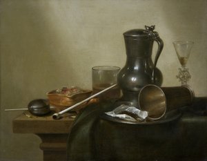 Tabak Stilleven, 1637 door Willem Claesz. Heda