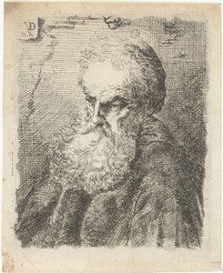 Borstbeeld van een oude man met baard