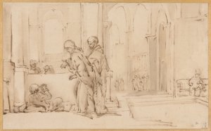 Petrus en Johannes bij de tempelpoort