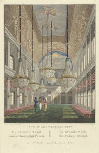 Interieur van het Koninklijk Paleis Amsterdam door Willem Hendrik Hoogkamer
