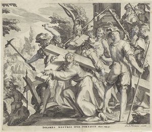Kruisdraging Thronus Justitiae door Willem Isaacsz. van Swanenburg