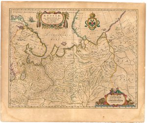 Kaart van Rusland Uit: Theatrum Orbis Terrarum...