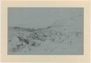 Heuvellandschap met beekje, bij Bergen in Noorwegen