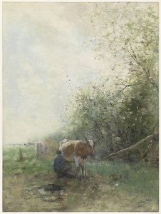Melktijd door Willem Maris