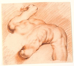 Worstelaren. Antieke beeldengroep. Bovenste figuur