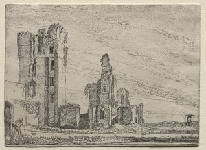 Ruïnes van het kasteel Huys Te Kleef bij Haarlem, ca. 1616