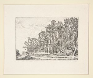 Twee plank-hekken, Plaat 6 uit De Set van de Landschappen door Willem Pietersz. Buytewech