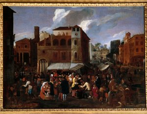 Marktscène door Willem Reuter