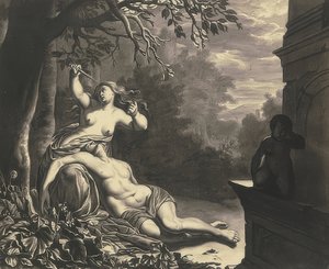 Pyramus en Thisbe door Willem Van Mieris