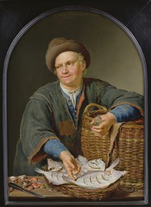 De visverkoper door Willem Van Mieris