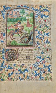 Sankt Georg und der Drache door Willem Vrelant