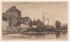 De haven te Leerdam door Willem Wenckebach