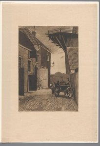 Gezicht op de Molensteeg in Wijk bij Duurstede door Willem Witsen (signed by artist)