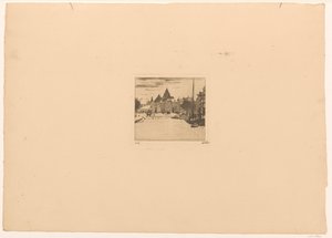 Nieuwmarkt in Amsterdam door Willem Witsen (signed by artist)