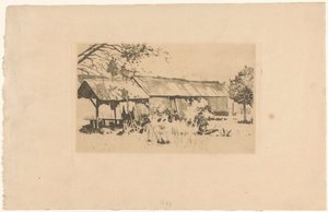 Bijgebouw in de natuur op Java door Willem Arnoldus Witsen