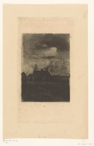 Boerderij bij avond door Willem Arnoldus Witsen