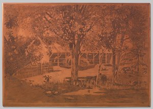 Paardenstallen, Gambar door Willem Arnoldus Witsen