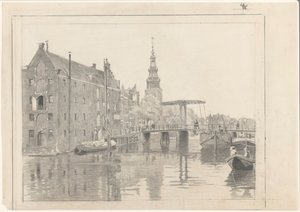 Stadsgezicht met de Montelbaanstoren