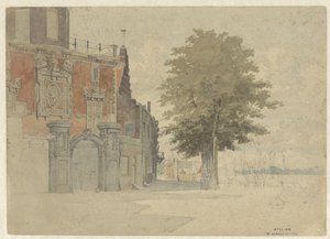 De Groothoofdspoort te Dordrecht door Willem de Haas Hemken