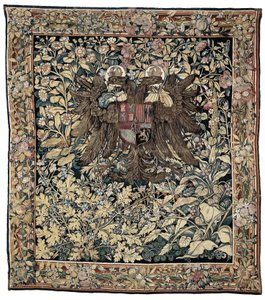 Tapisserie met het wapen van keizer Karel V