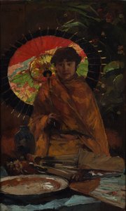 Meisje met Japanse parasol, ca. 1899