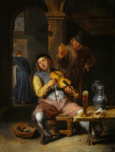 De Blinde Vioolspeler, 1637-1677 door Willem van Herp