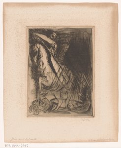 Sint Joris en de draak door Willem van Konijnenburg (signed by artist)