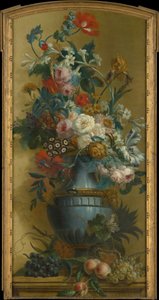 Bloemen in een blauwe vaas, 18e eeuw