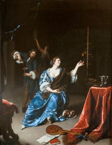 Dame met papegaai
 Alternatieve titel(s):   Dame einen Papagei fütternd