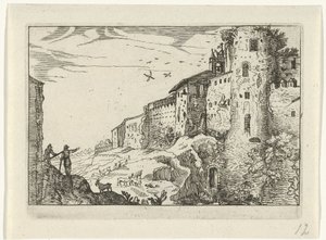 Landschap met Romeinse ruïne
