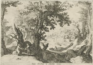 Landschap met de verzoeking van Christus