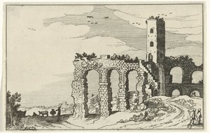 Ruïne van aquaduct door Willem van Nieulandt (II)