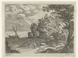 Wonderbare visvangst Italiaanse landschappen (serie)