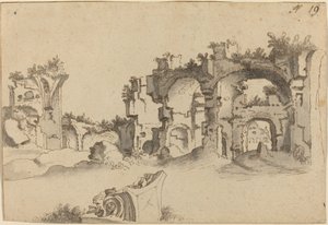 De Baden van Caracalla, Rome door Willem van Nieuwlandt II