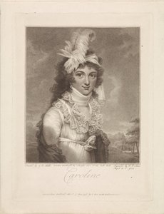 Portret van Caroline Amalia Elisabeth van Brunswijk-Wolfenbüttel door Willem van Senus