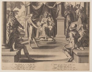 Alexander de Grote als rechter, plaat 10 uit Tronen van Gerechtigheid (Thronus Iustitiae)