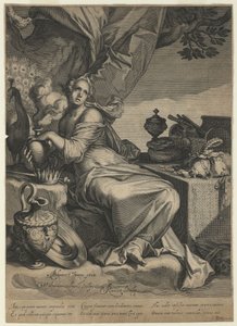 Allegorie van de ijdelheid en vergankelijke aard van wereldse bezittingen, 1608