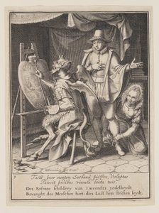 De duivel die het hart van de mens schildert, uit Allegorie op het misbruik van wereldse bezittingen