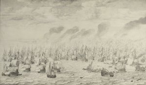 De Slag bij Terheide door Willem van de Velde (I)