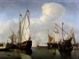Onbekend Schilderij door Willem van de Velde