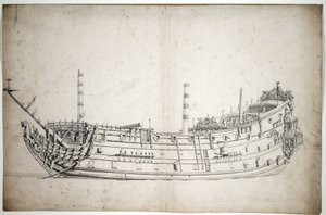 Portret van het schip 