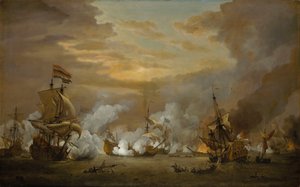 De Slag bij Texel door Willem van de Velde the Younger