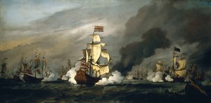 De Slag bij Texel door Willem van de Velde the Younger