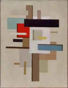 Op een gele achtergrond door Willi Baumeister